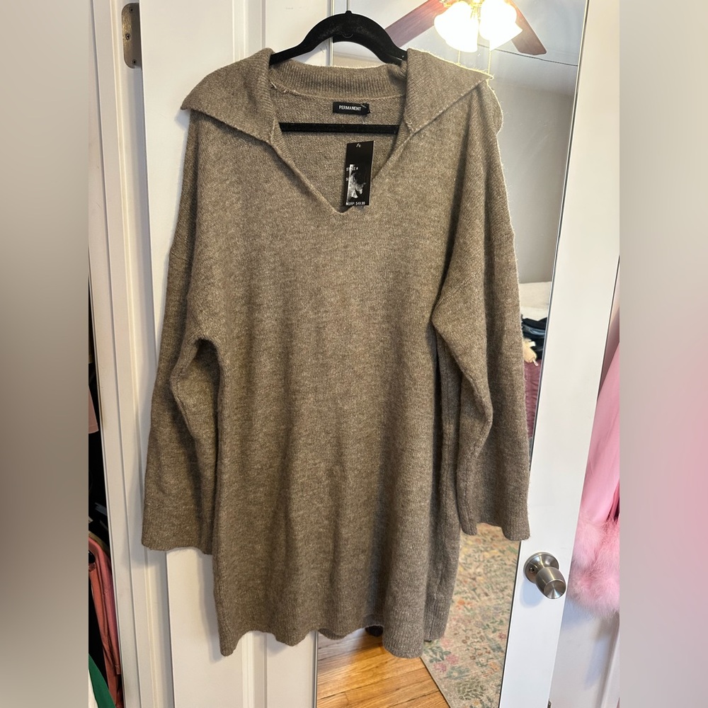NWT Taupe Sweater Dress